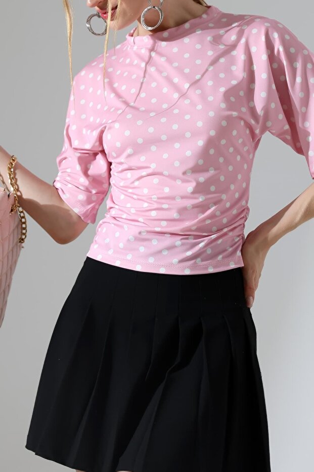 Women's Micro Digital Polka Dot Blouse