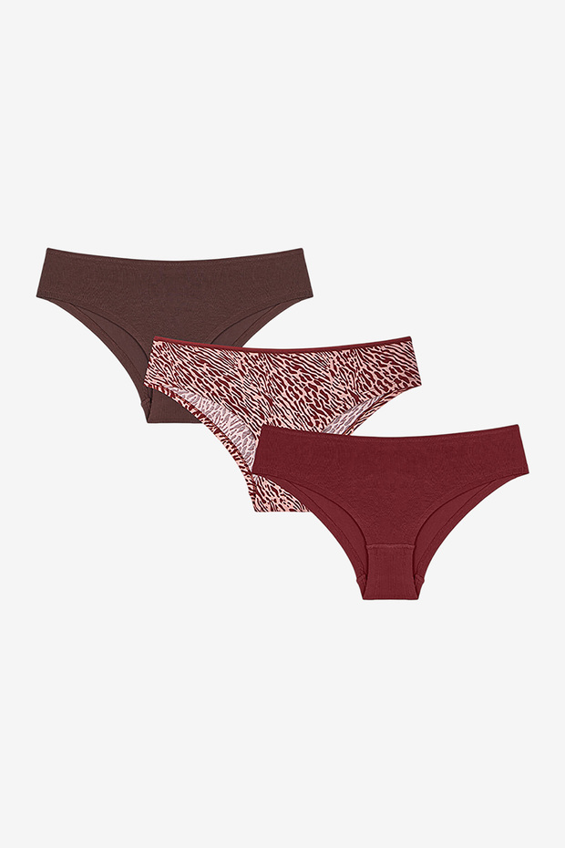Women Peach Leo Hipster Multicolour 3-Pack Briefs
