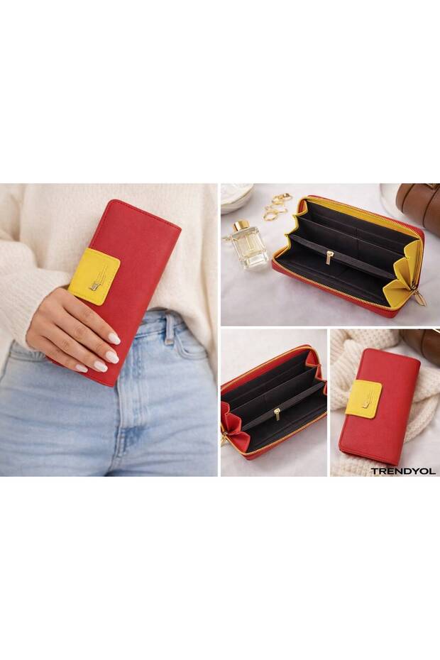 Red and yellow wallet