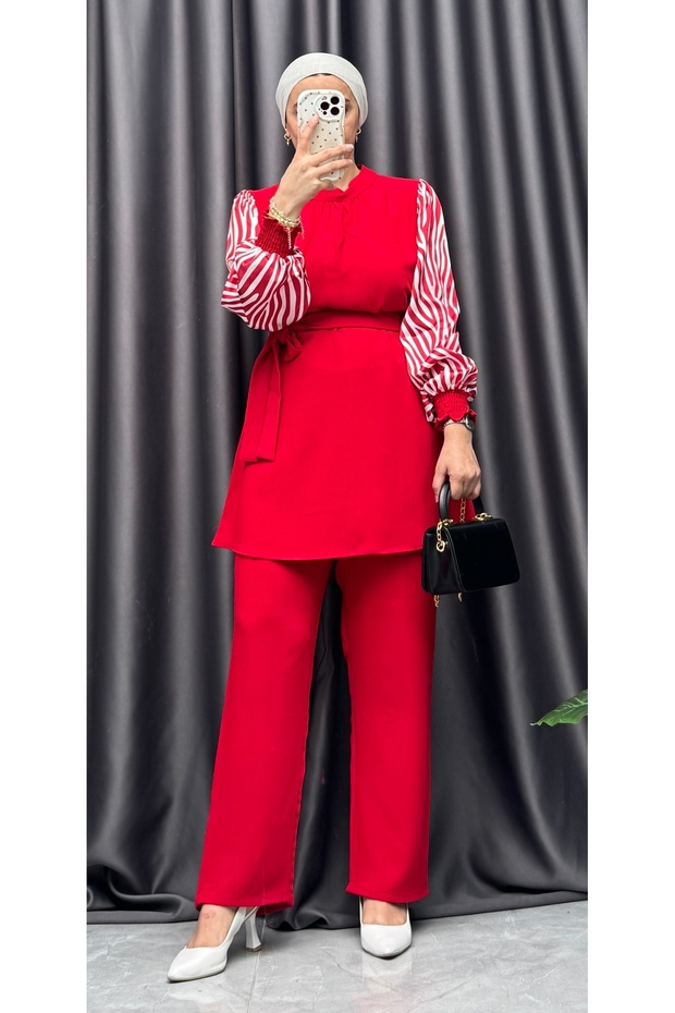 Zebra Patterned Trouser Suit
