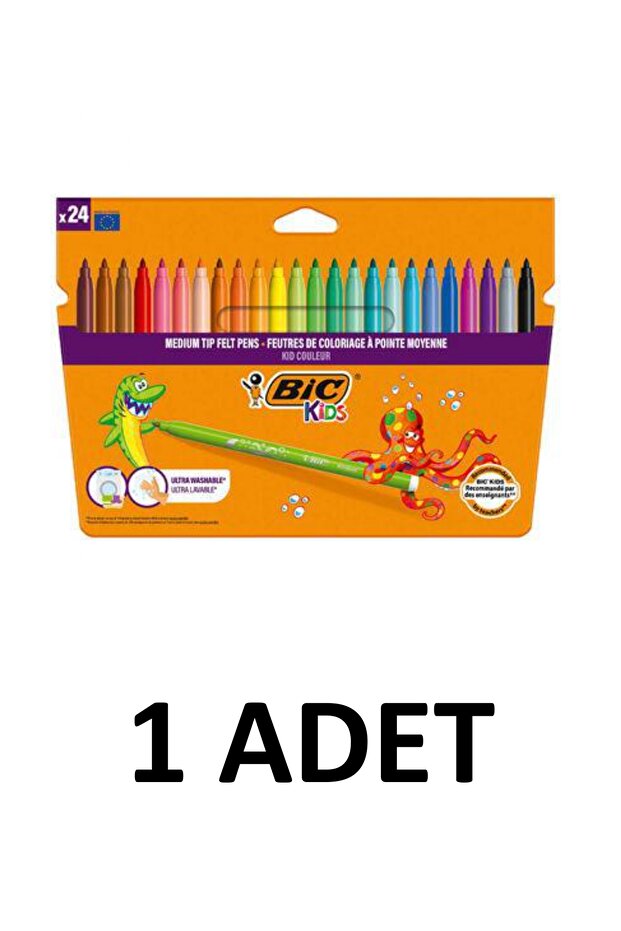 1 Piece of Kid Couleur Felt-Tip Crayons, Box of 24
