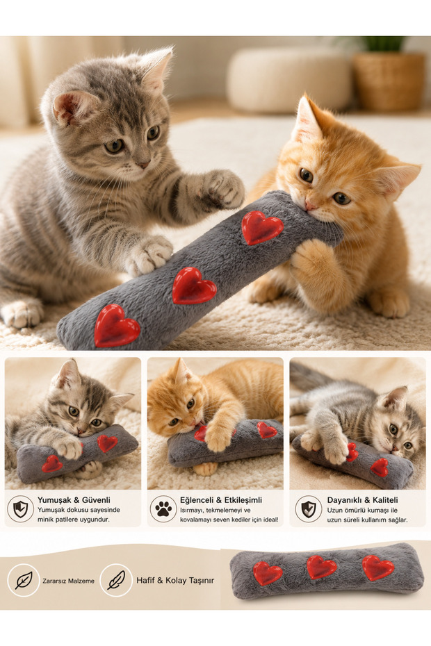 Soft Plush Cat Toy Cat Play and Activity Plush Playmate for Cats Biting, Catching, and Entertainment