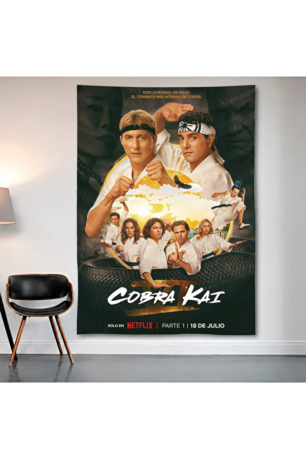 Cobra Kai Wall Cloth Wall Tapestry First Quality Satin Fabric Poster