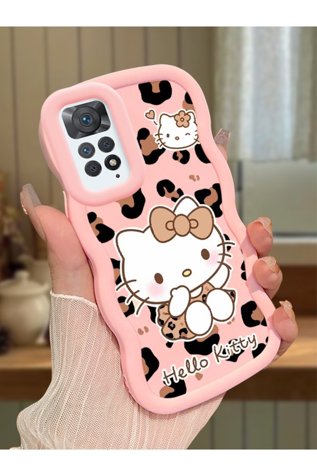 Redmi Note 11 Pro 4g Compatible Case Camera Protector Pink Silicone Couple Phone Case Kitty Pattern