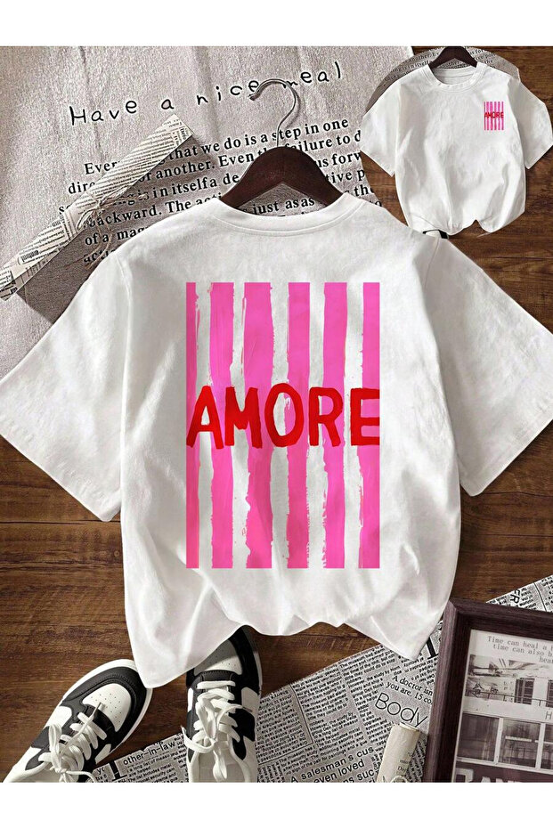 Amore Printed Unisex Oversize T-Shirt