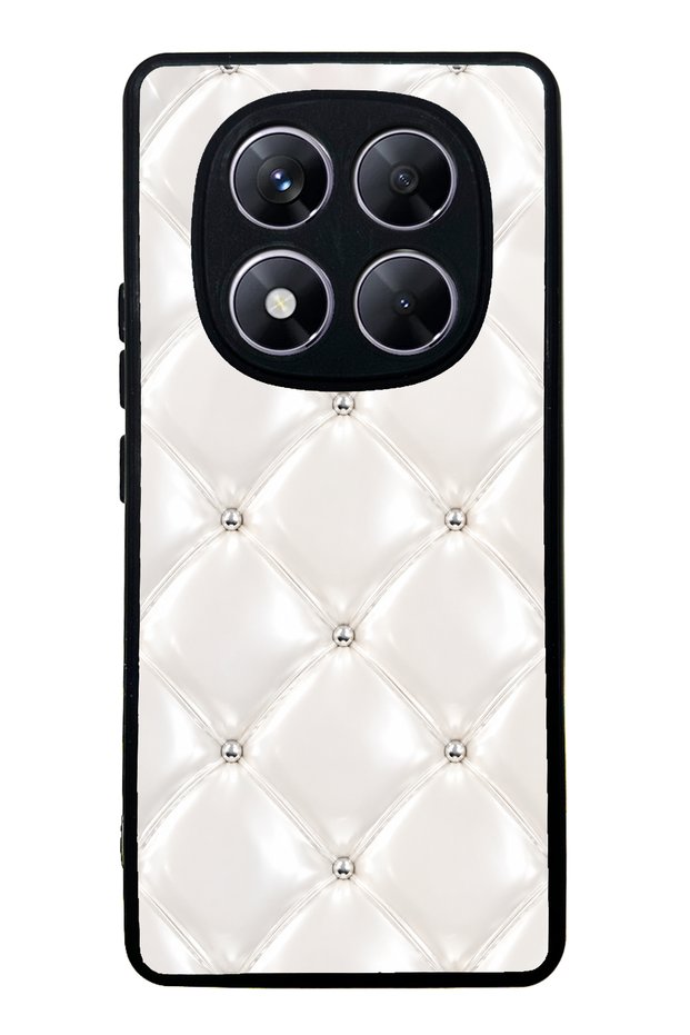 Xiaomi Redmi Note 14 Pro 5g Ivory Diamond Cushion Design Glossy Phone Case