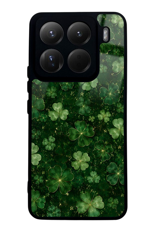 Xiaomi 15Pro Emerald Lucky Clover Design Glossy Phone Case