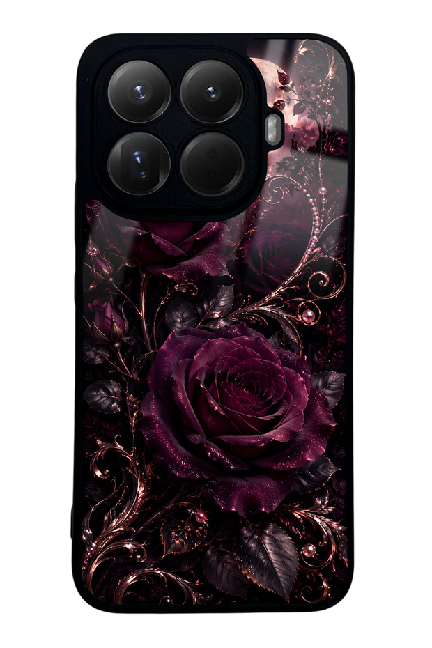 Xiaomi Mi 15t Pro Moonlit Burgundy Rose Design Glossy Phone Case