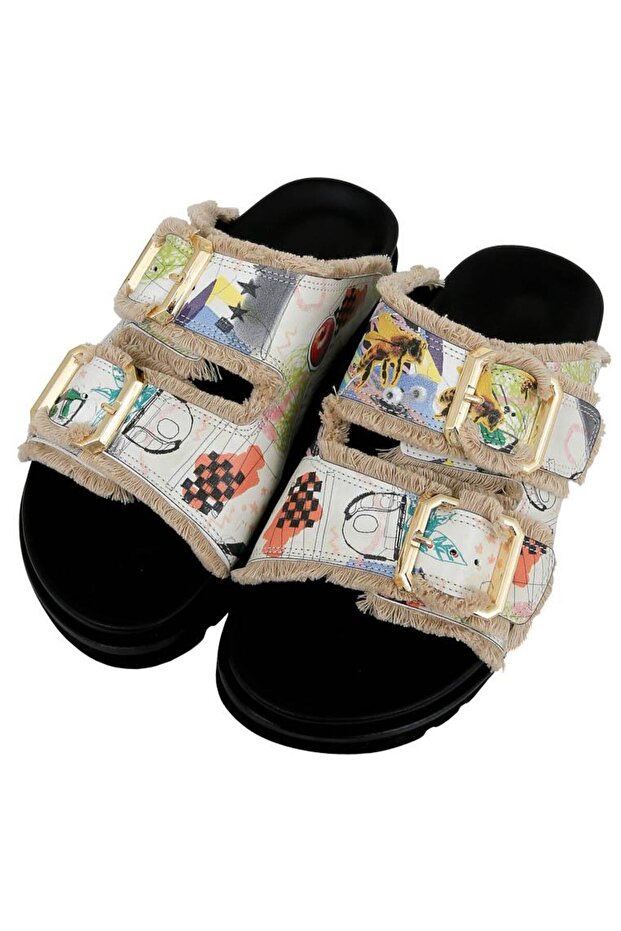 Women's Vegan Black Slippers - Minimal Crisis Design