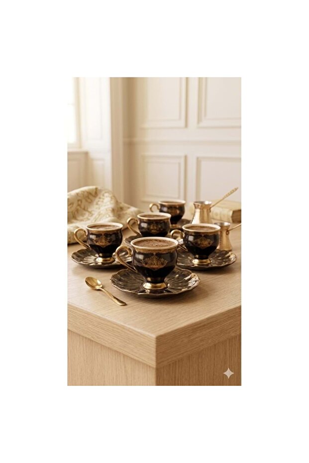 Wy.100.B -Coffee Cup Black Pattern-B