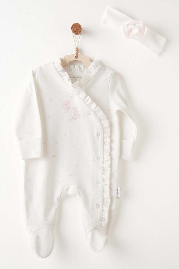 100% Cotton Bandana Overalls with Gloves Ecru