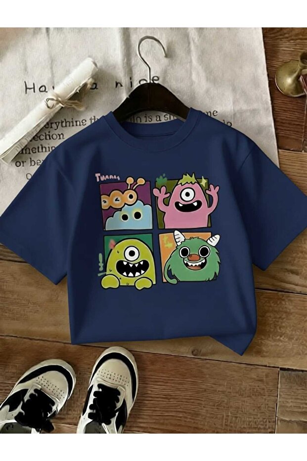 Garbage Monsters Printed Children's Cotton T-Shirt