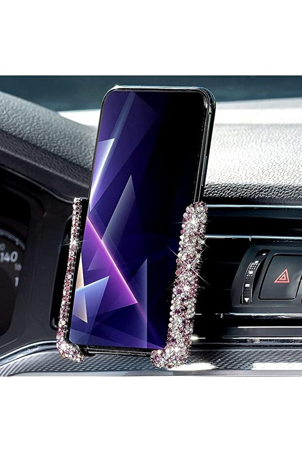 Bling Car Phone Holder Mini Car Dash Air Vent Automatic Phone Mount Universal,