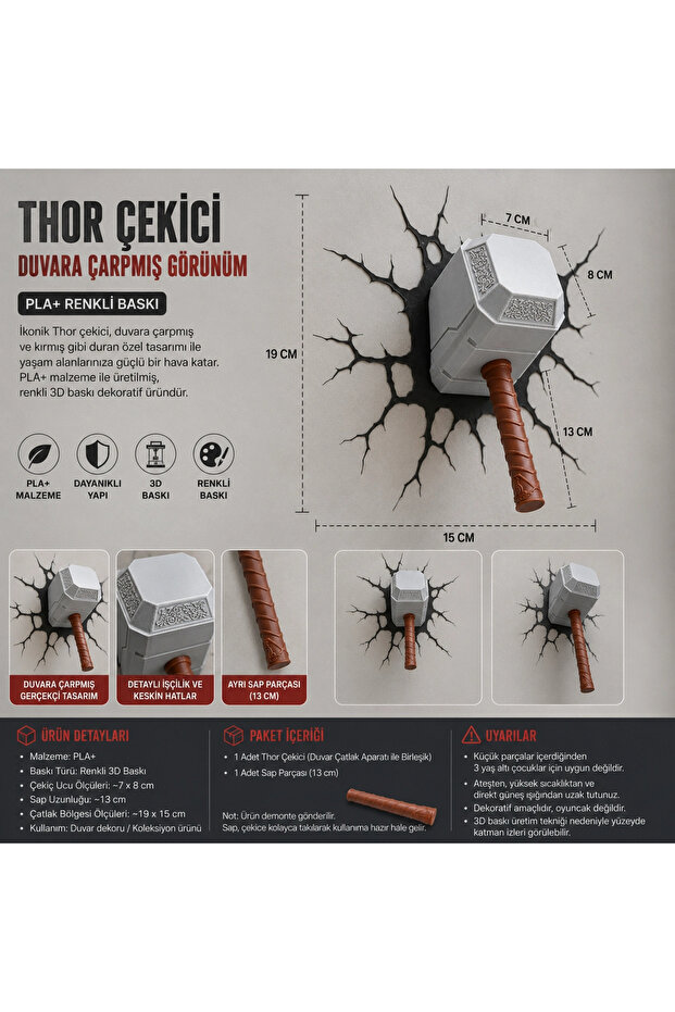 Thor Çekici Duvar Dekoru