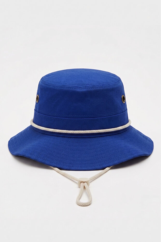 Premium Wide Brim Outdoor Hat | Blue Unisex Safari Model