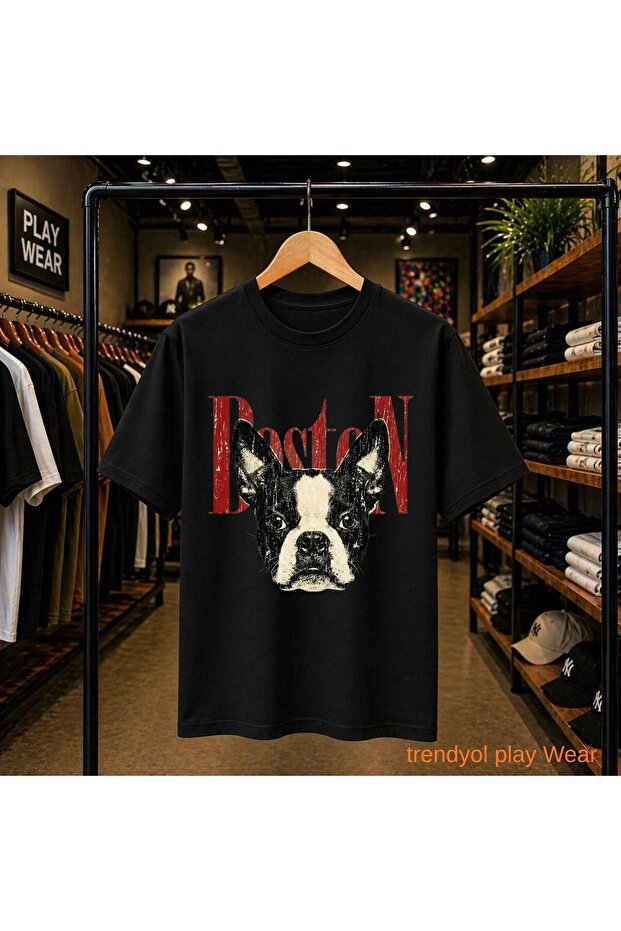 Btn Doge Printed 100% Cotton Oversize Loose Regular Fit Crew Neck T-Shirt