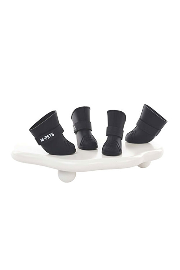 Rainy Day Dog Shoes Black Xlarge 5.5X4.2 cm
