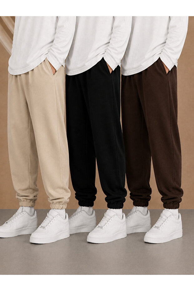 3-Piece Men's Rubberized Trackpants
