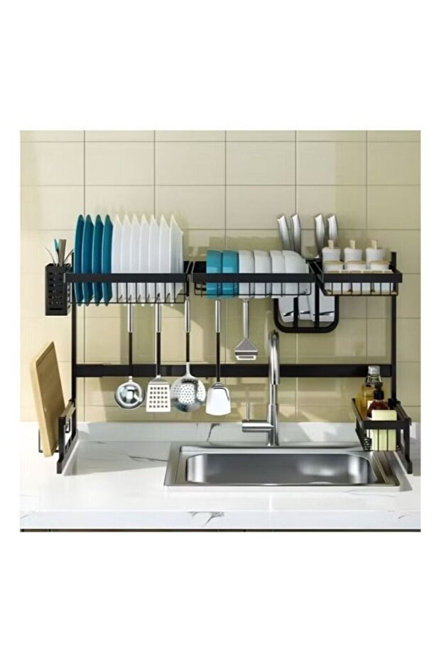Dish Drying Rack Drainer Shelf For Kitchen Supplies Storage Counter Organiser Utensils Holder Rack Over Sink