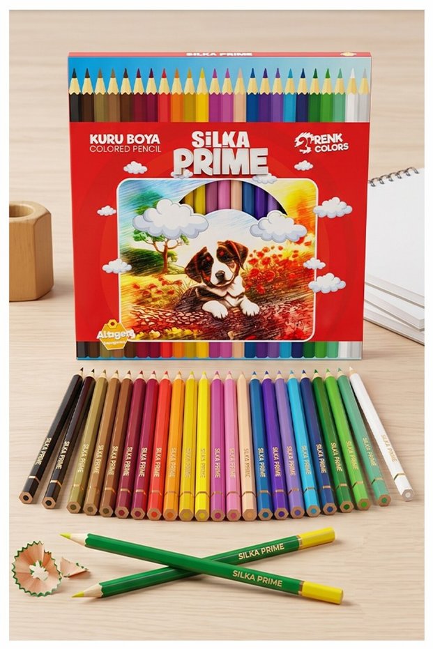 24-Piece Dry Crayon Carton Box 1 Pack Silka 24 Colors Dry Crayon Full Size Vibrant Color Crayon Ok