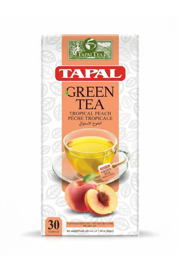 شاي أخضر بنكهة الخوخ الاستوائي 30×1.5 جرام