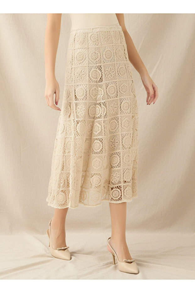 GEOMETRIC CROCHET ALINE SKIRT
