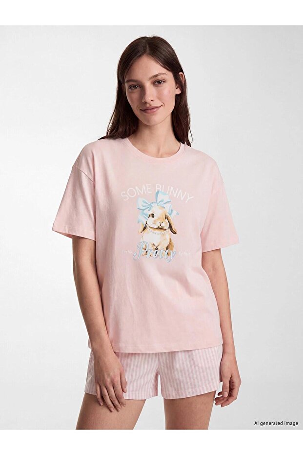 Printed Women's Shorts Pajama Set (W6)