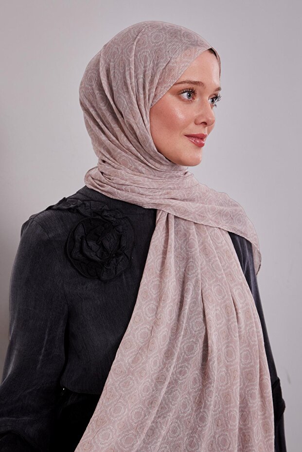Yavruağzı Tile Patterned Craze Comfort Shawl