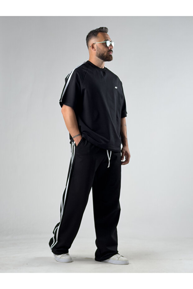 Black striped men's suit coc3300