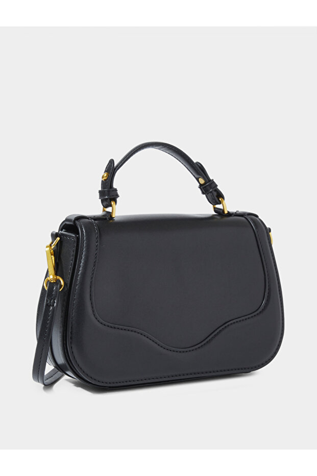 Black Canvas Strap Crossbody Bag