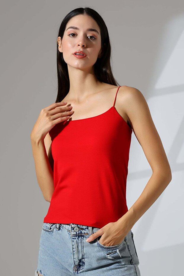 قميص داخلي نسائي من الليكرا بطبقة مزدوجة مع حزام مطاطي 21563