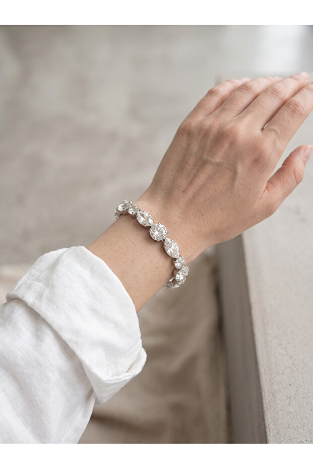 Accessories Round Drop Baguette Stone Women's Bracelet, Event and Evening Combination
