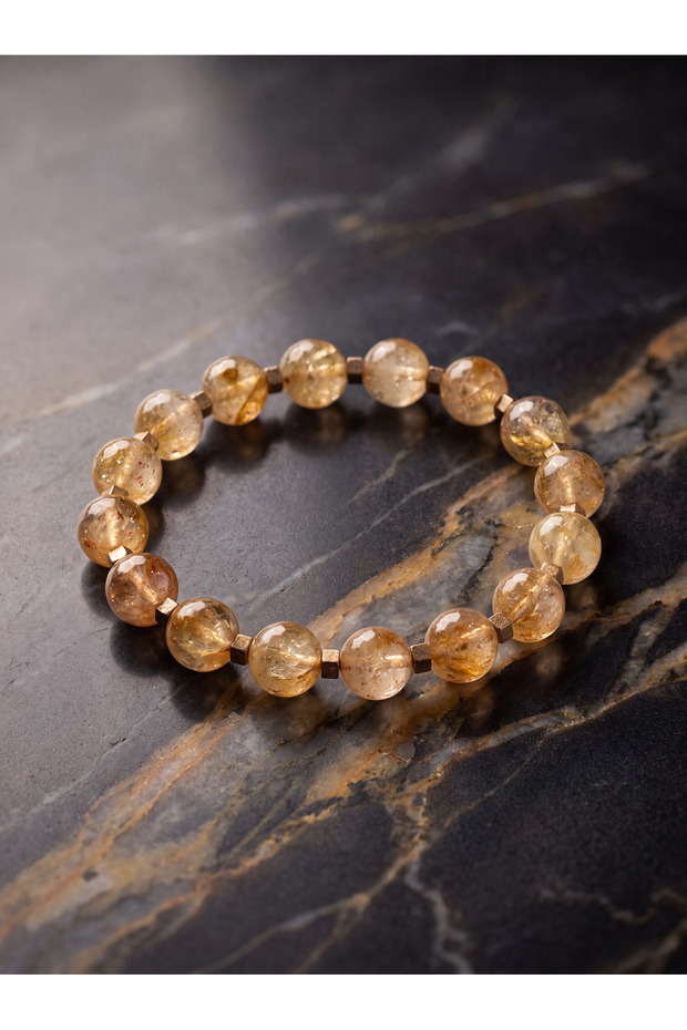 Citrine - Jasper Natural Stone Bracelet (10 mm)