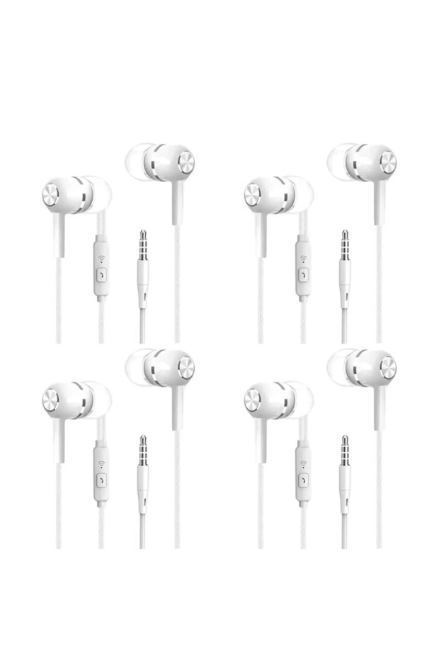 white 4pcs 1/2/3/4Pcs Universal 3.5mm Wired Headphones Sport Earbuds with Bass Phone Earphones Stere