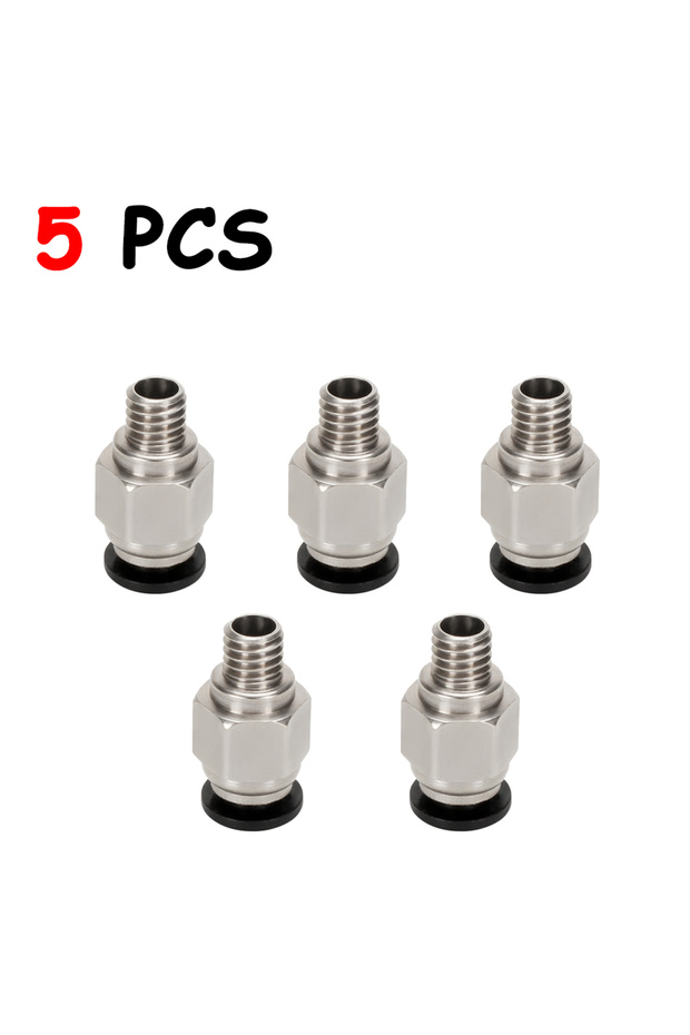 PC4-M6-5pcs 1-10pcs 3d Printer Accessories PC4-M6 Male Straight Pneumatic PTFE Tube Push in Quick Fi