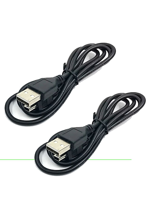 كابل شحن USB بطول 1 متر، قطعتان، USB 2.0 ذكر A إلى ميني B 5-pin، كابل شحن للكاميرات الرقمية M