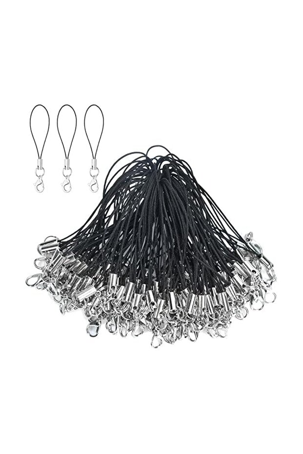 100 Pieces Lanyard Phone Ring Strap for Cellphone Mobile Lariat Lanyard Cell Phone Split Ring Strap Charm Cords