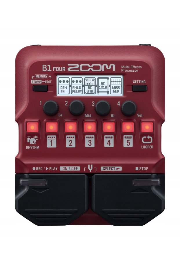 Zoom b1 four procesor de efecte multiple pentru chitară bas