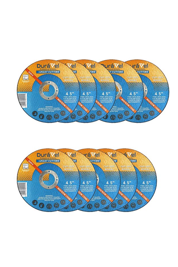 Professional Cut Off Wheel - 4.5" Fast Cutting Disc for Angle Grinder (10 Pack)