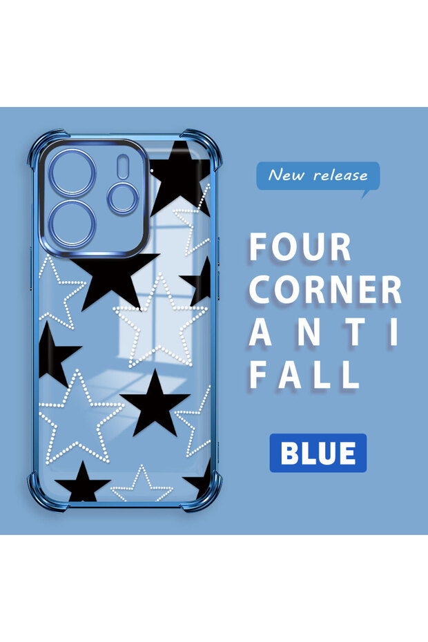 Xiaomi Redmi Note 14 4g Compatible Transparent Back Four-Corner Reinforced Impact Protection Silicone Case