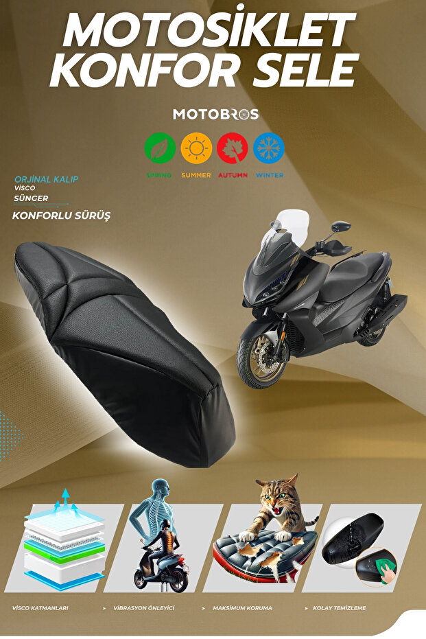 Zontes 250 T-E Comfort Saddle Visco Sponge Saddle Cover Saddle Cover