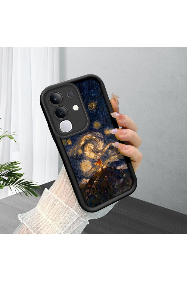 Vivo Y29 4g(V2434) Compatible Black Silicone Case Shockproof with Camera Protection