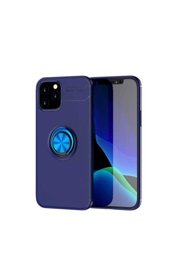 حافظة متوافقة مع هاتف Apple Iphone 12 Pro Max غطاء سيليكون مع حامل حلقة قابل للدوران