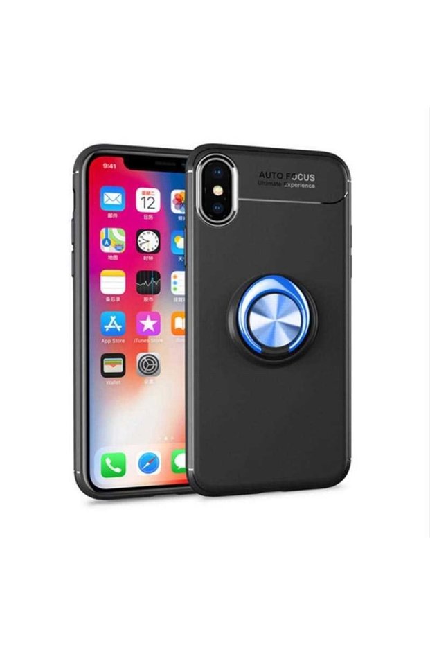 Compatible Case For Apple Iphone Xs Max 6.5 Silicone Ravel Cover With Rotatable Ring Stand