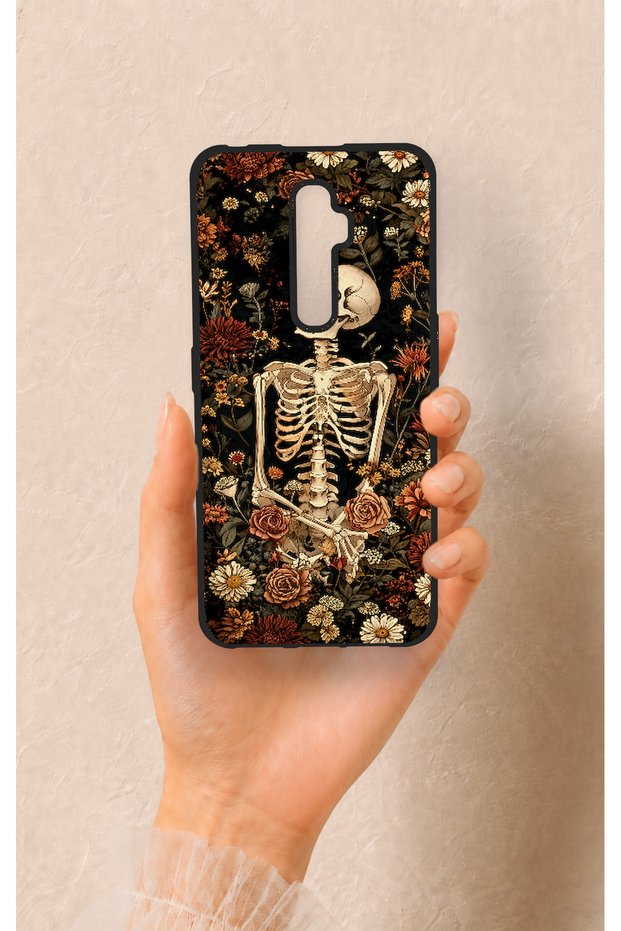 Oppo Reno 2Z Compatible Flower Skeleton Pattern Silicone Case