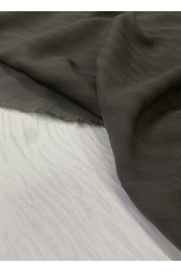 Self-Striped Linen Fabric Draped - Bitter Brown