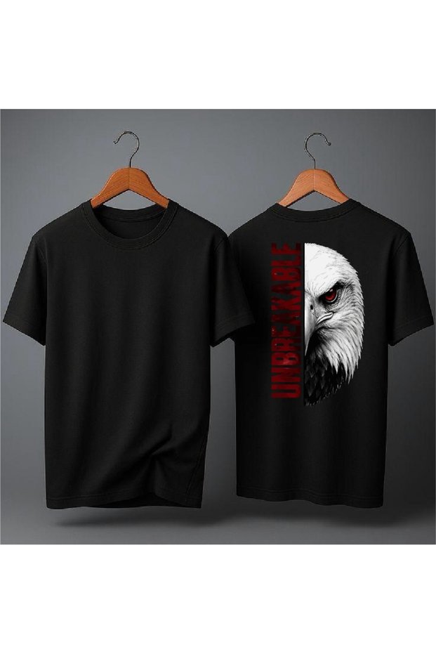 Unbreakable Eagle Printed Oversized T-Shirt