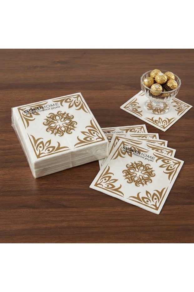 Pinterest Patterned Decorative Paper Napkins 33X33 cm - Pack of 20 - Stylish Designs for Tables