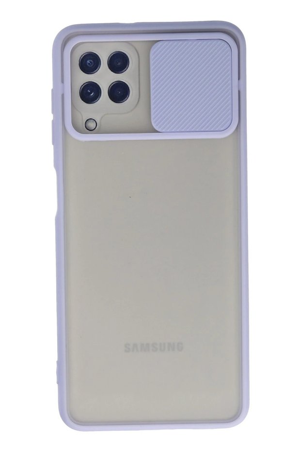 Aconcept Galaxy A22 Case Palm Frosted Camera Sliding Silicone (175512) - Lilac