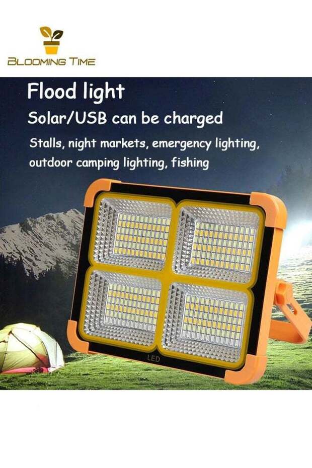 Solar portable small yellow Light, Multi-function Solar Light, Power Bank, Mobile Portable, Long Battery Life, Multi-Function USB Emergency Lighting Flood Light